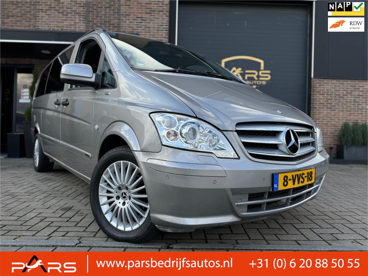 Mercedes-Benz Vito - 122 CDI 320 Lang V6 Automaat 224PK DC Luxe Dubbele Cabine BJ2012 Airco Cruise Controle Nav - AutoWereld.nl