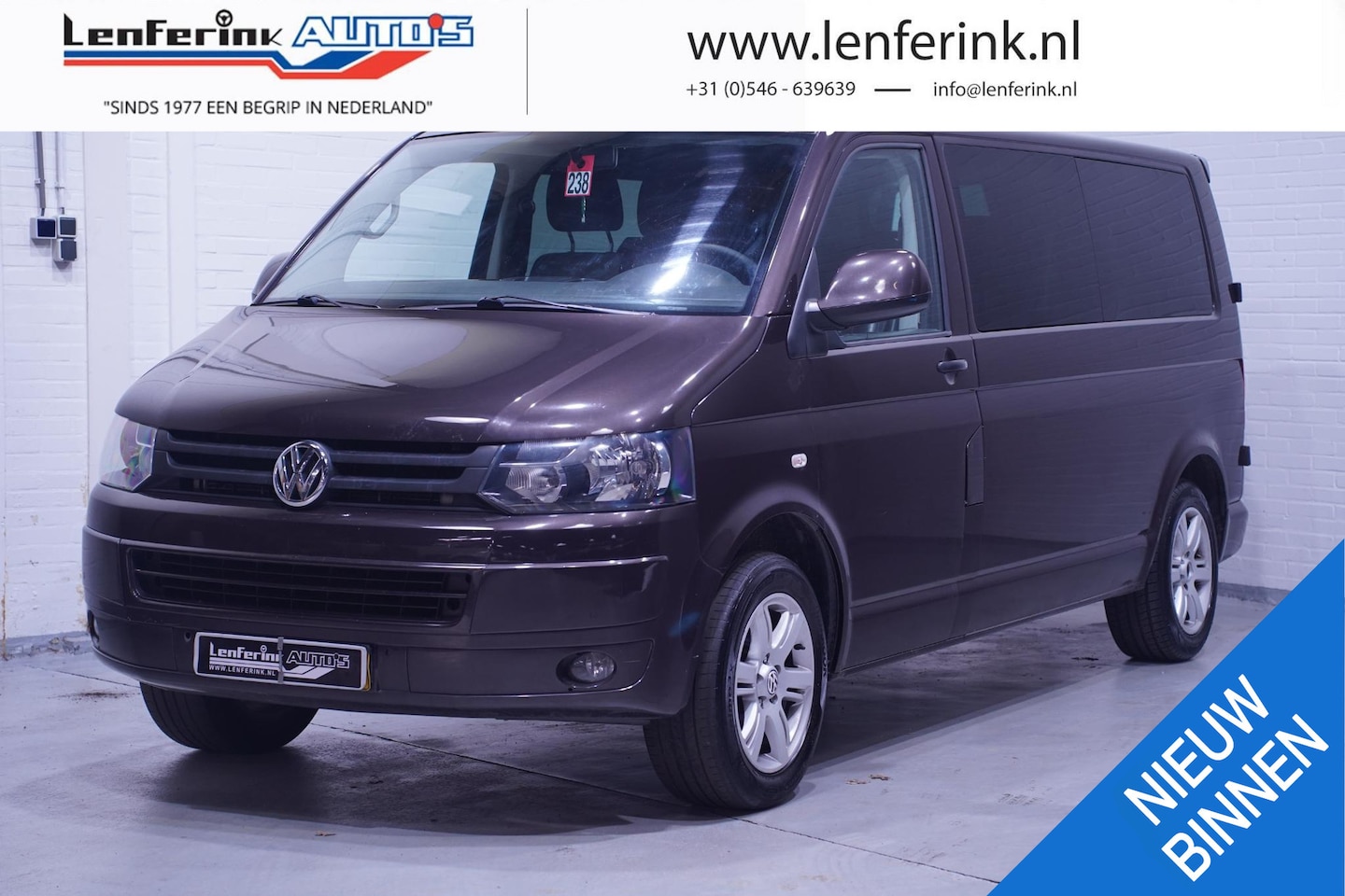 Volkswagen Transporter - 2.0 TDI 140 pk Dubbel Cabine DSG Aut. Navi Trekhaak, 17" LMV, Airco, Cruise Control, 6-Zit - AutoWereld.nl