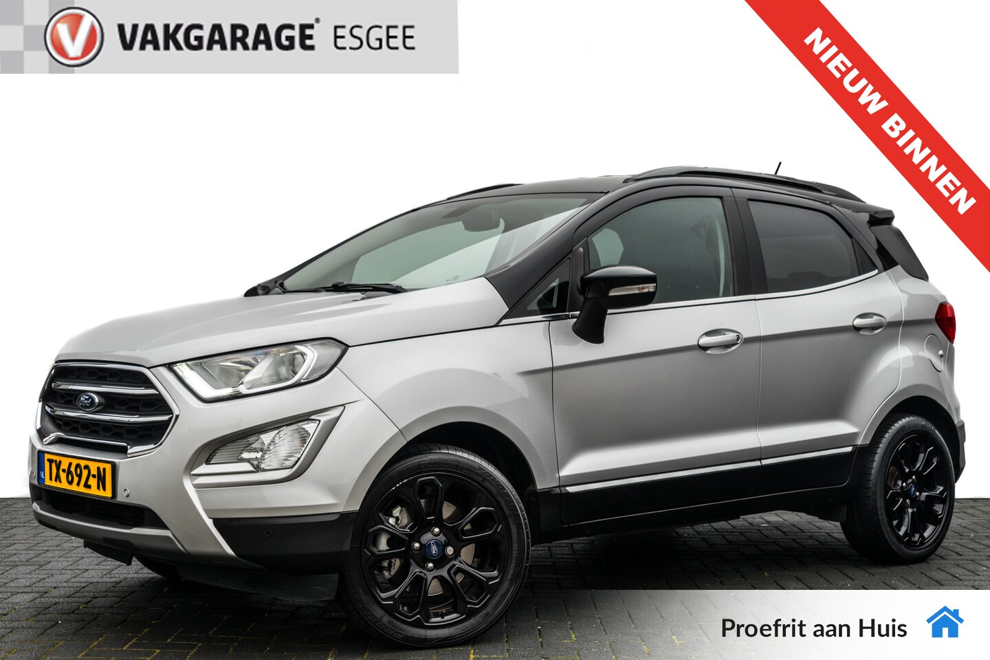 Ford EcoSport - 1.0 126 PK EcoBoost Titanium AUTOMAAT NED AUTO | Trekhaak | Airco | Parkeersensoren achter - AutoWereld.nl