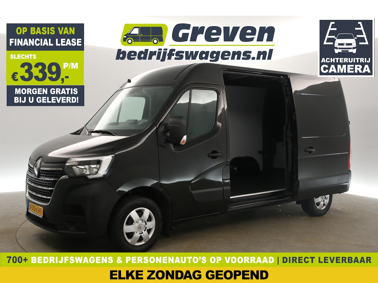 Renault Master - T33 2.3 dCi L2H2 150PK Airco Camera Cruise 2xSchuifdeur Trekhaak LED PDC 3 Persoons DAB+ - AutoWereld.nl