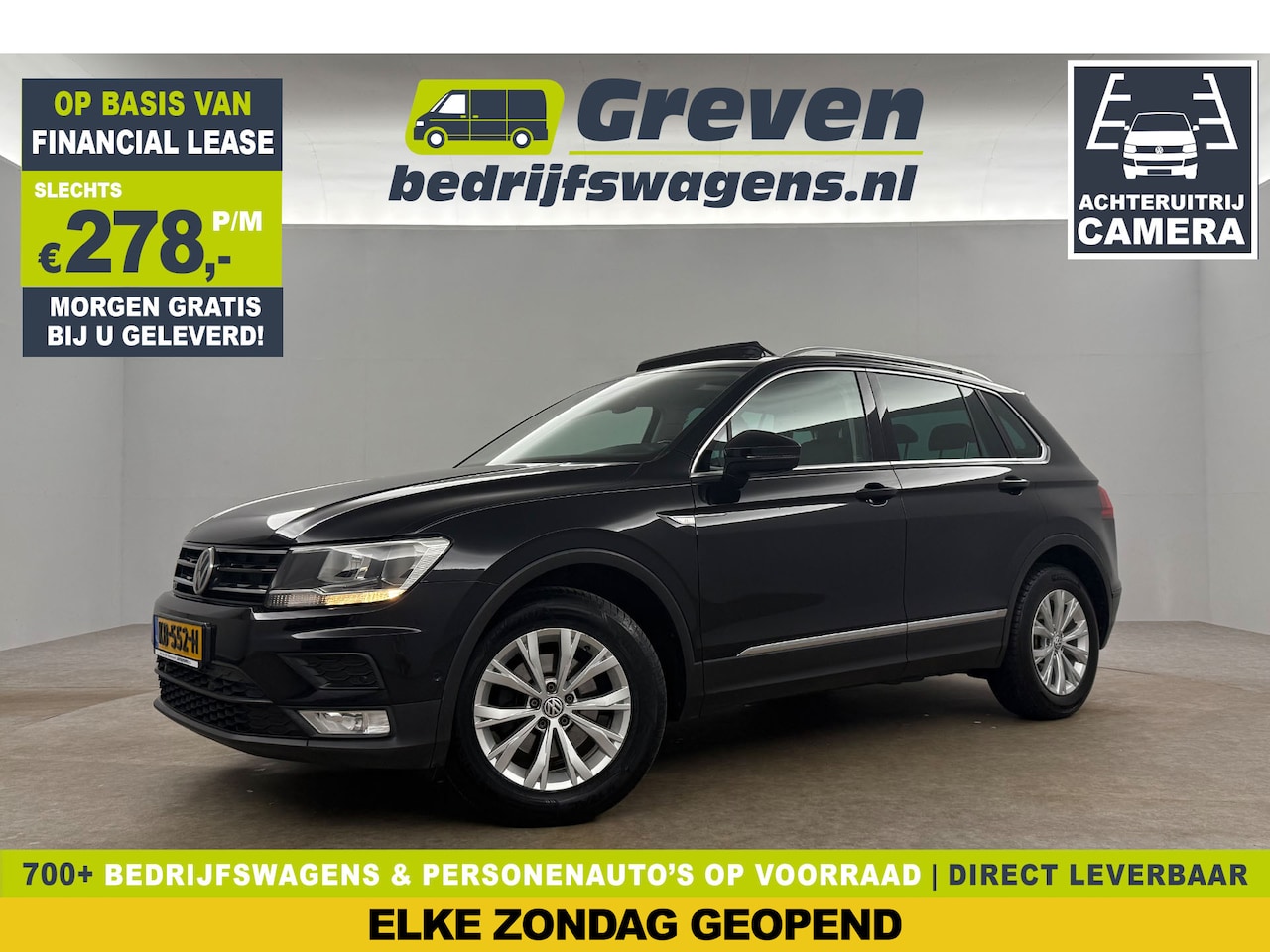 Volkswagen Tiguan - 1.4 TSI Adaptive Cruise Pano Camera Carplay Clima LED Navi DAB+ 17"LMV Parkeersensoren - AutoWereld.nl