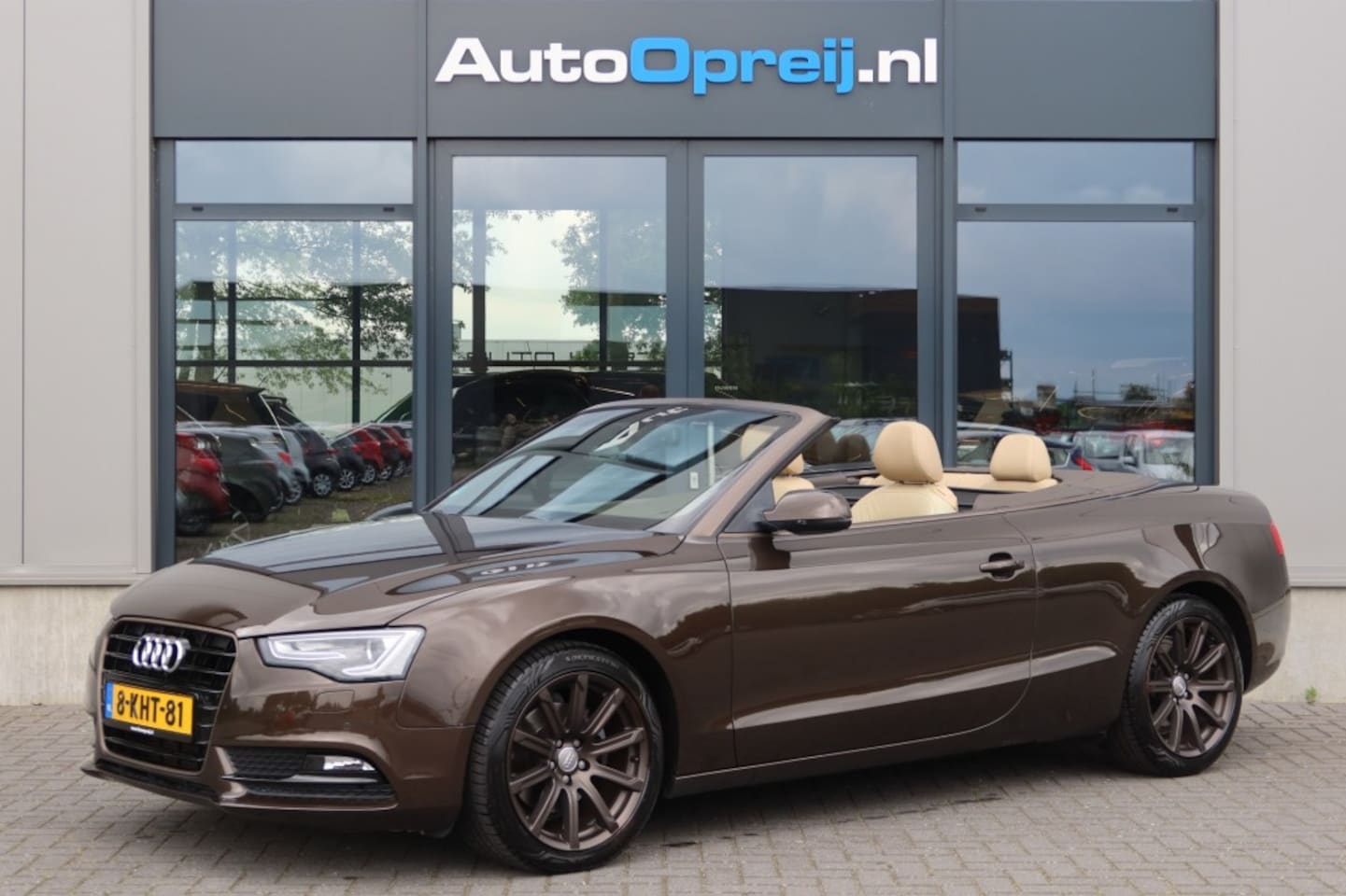 Audi Cabriolet - A5 1.8 TFSI Pro Line S 170pk Beige Leer, NAVI, PDC - AutoWereld.nl