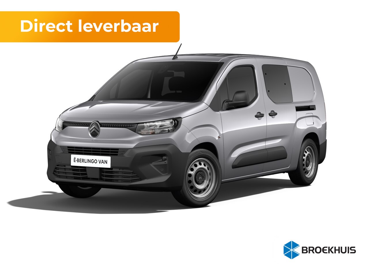 Citroën ë-Berlingo - Gesloten Bestel L2H1 800kg EV 50 kWh 136 1AT Flex Crewcab | Boordlader 11kW - 3 fasen | El - AutoWereld.nl