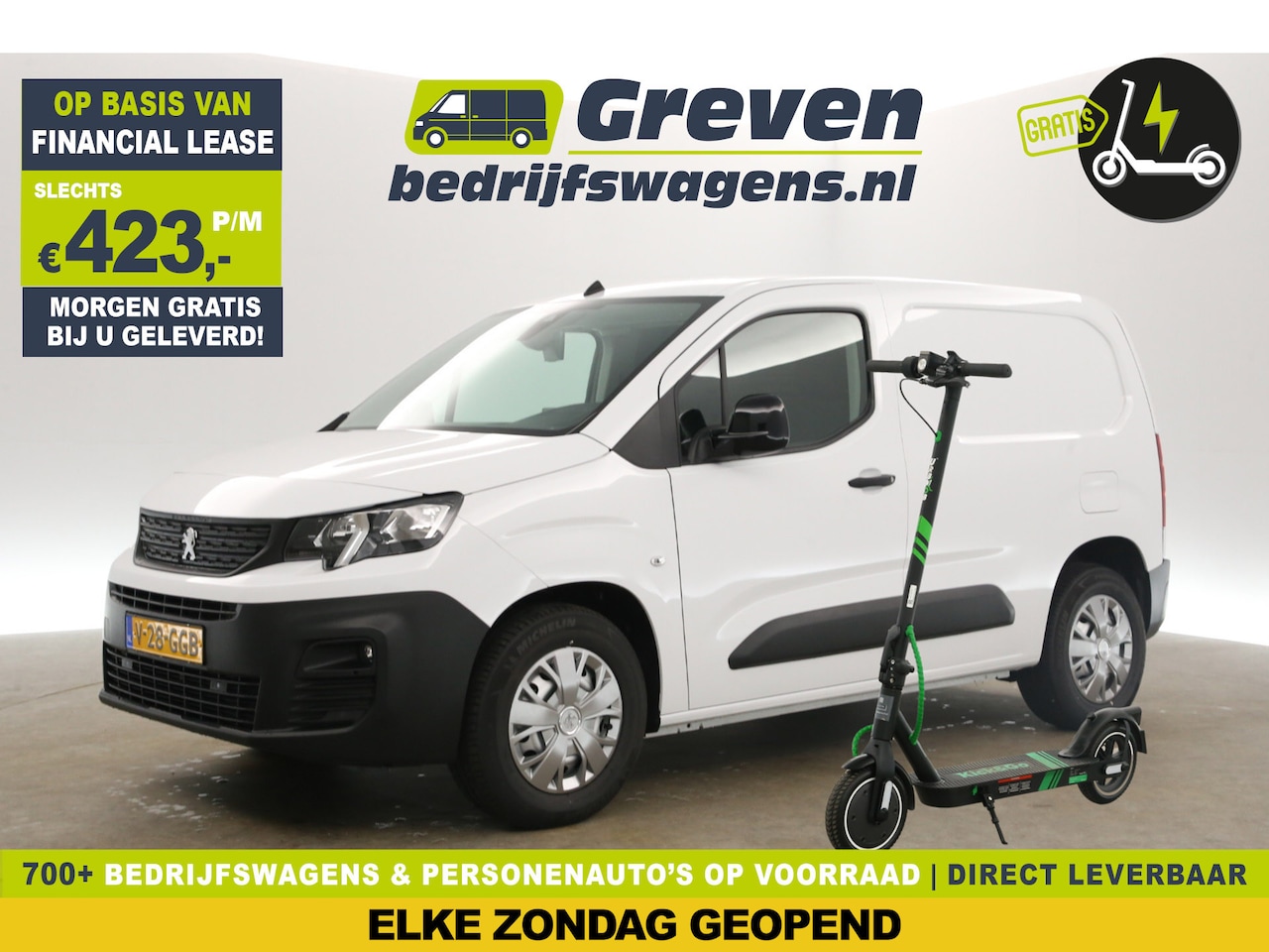 Peugeot e-Partner - 136PK L1H1 50 kWh | GRATIS E-Step! | EMISSIEVRIJE ZONE | Elektrisch | BPM VRIJ | Airco Cam - AutoWereld.nl