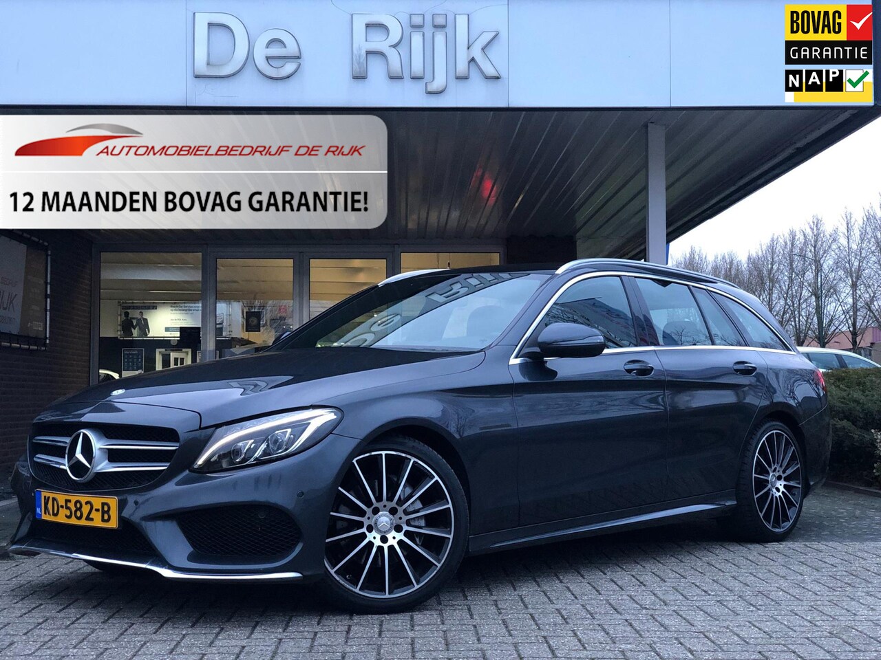 Mercedes-Benz C-klasse Estate - 180 Ambition | Pano, Leder, Navi, Clima, Stoelverw.| Trekhaak| NAP | - AutoWereld.nl