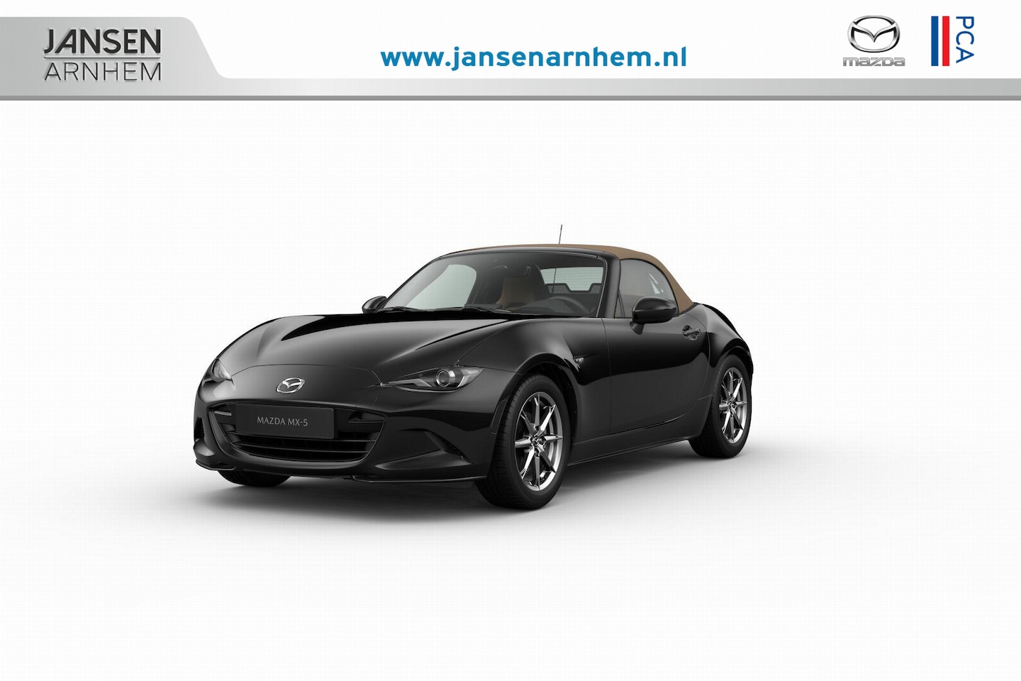 Mazda MX-5 - Roadster Skyactiv-G 132 6MT Kazari | 16-inch lichtmetalen velgen in Black Metallic (Skyact - AutoWereld.nl