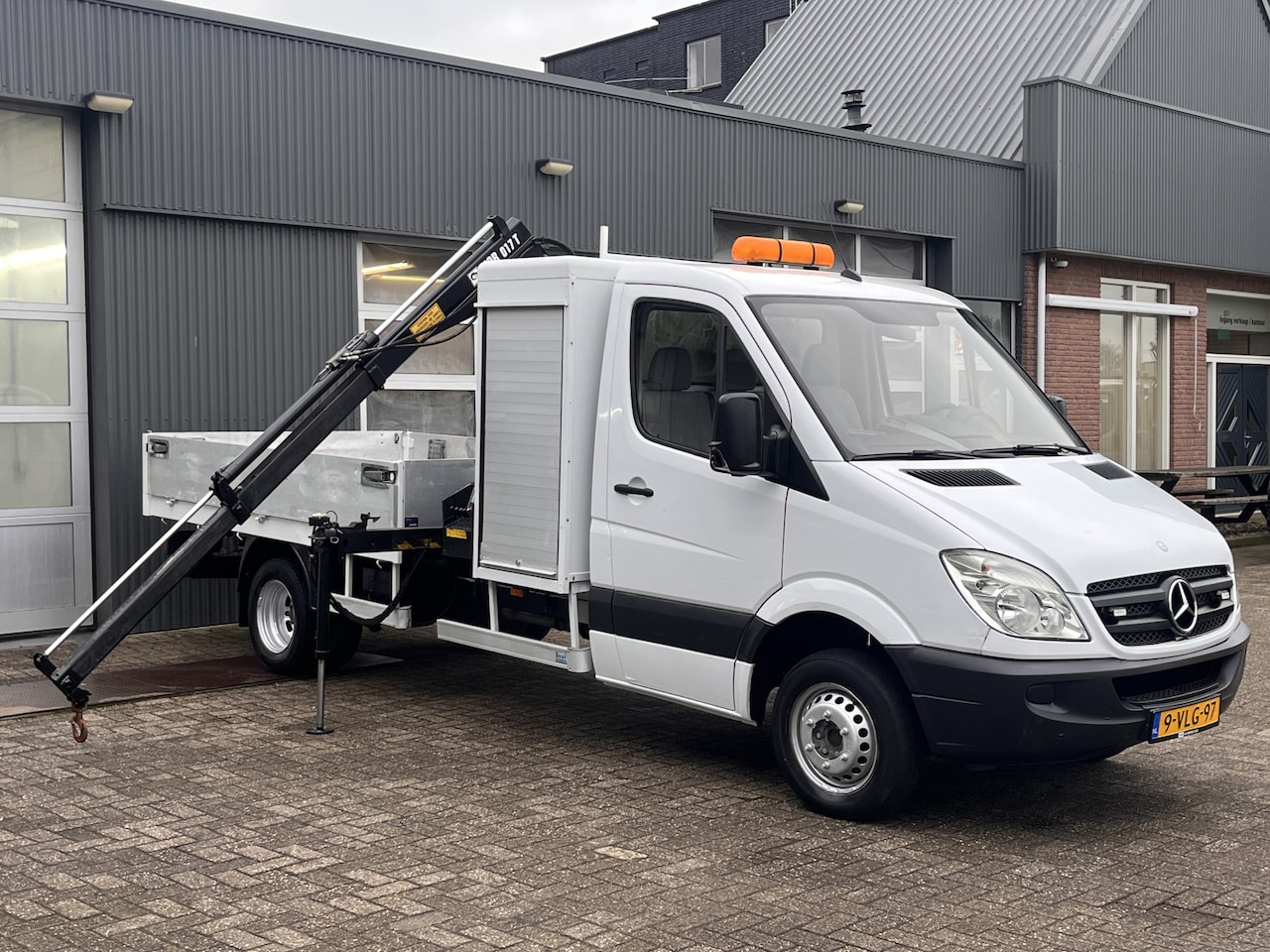 Mercedes-Benz Sprinter - 510 2.2 CDI 432 Airco Hiab 017T Laadkraan Trekhaak 3500kg trekgewicht 3 persoons Ex gemeen - AutoWereld.nl