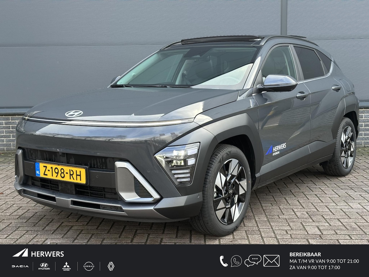 Hyundai Kona - 1.6 GDI HEV Premium Sky / Schuif- & Kanteldak / Stoel Verkoeling + Verwarming / Airco Clim - AutoWereld.nl