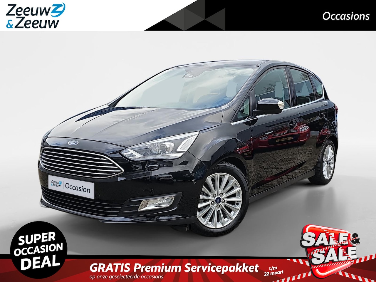 Ford C-Max - 1.0 Titanium | Achteruitrijcamera | Navigatie | Elektrische achterklep | Adaptieve koplamp - AutoWereld.nl