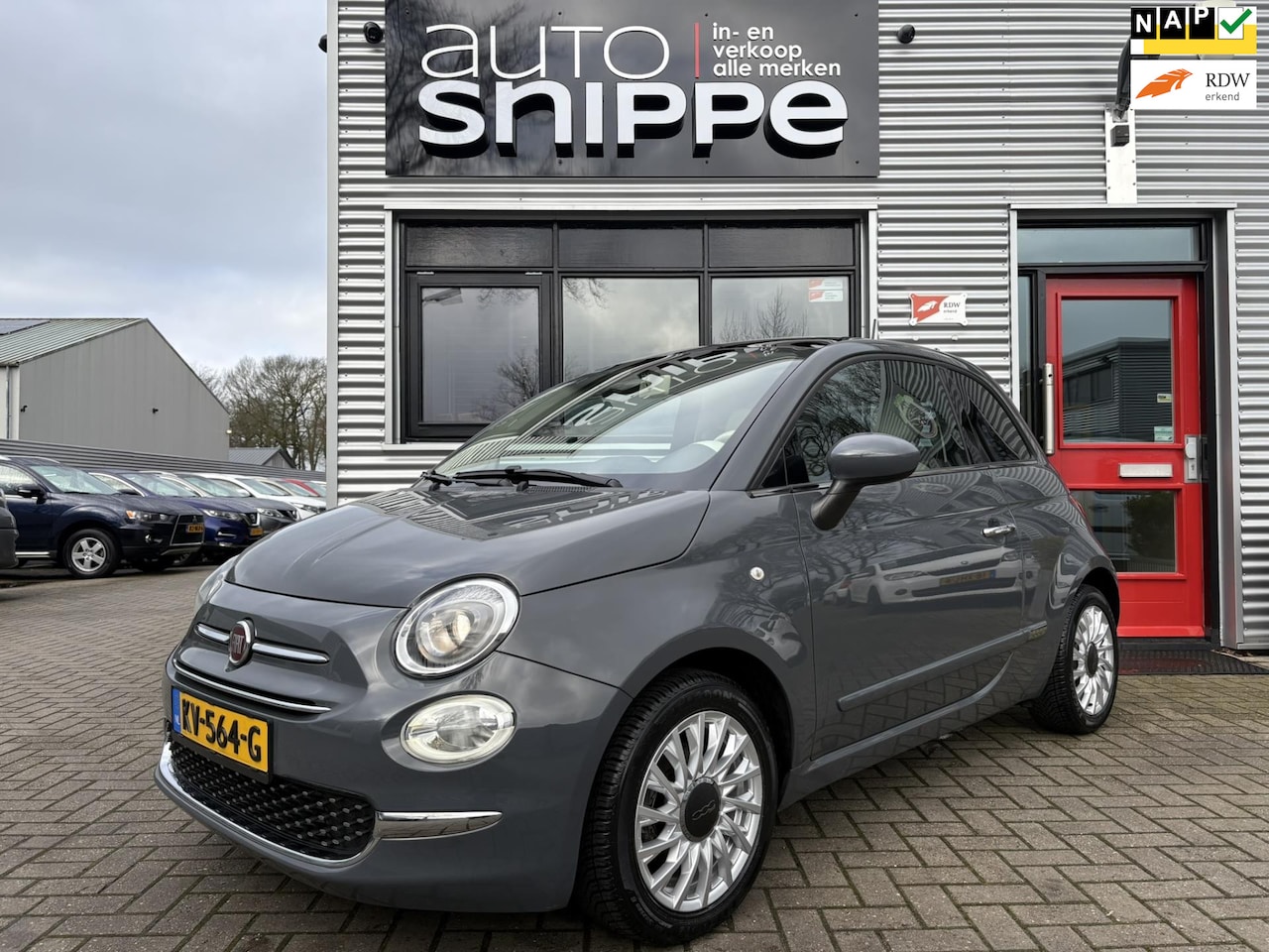 Fiat 500 - 0.9 TwinAir Turbo Lounge -4 NIEUWE BANDEN + KLEINE BEURT-AIRCO-NAVI-DAB+-PANORAMADAK-ORIGI - AutoWereld.nl