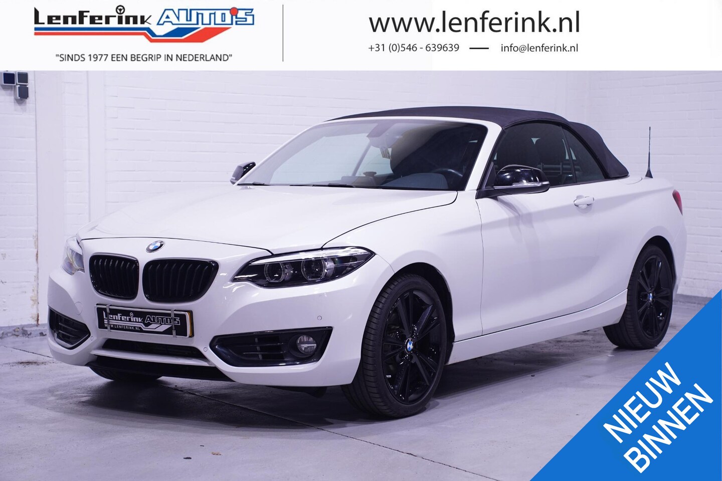 BMW 2-serie Cabrio - 218d Sportline Navi Sportstoelen Clima Cruise Led koplampen - AutoWereld.nl