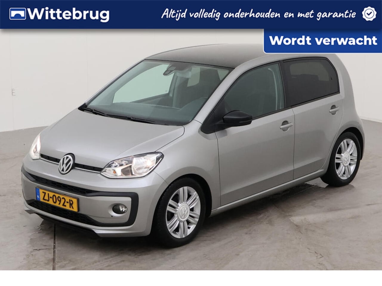 Volkswagen Up! - 1.0 BMT high up! Metallic/ Zwart dak/ Airco/ Do glas/ Parkeersensor/ 15 lmv - AutoWereld.nl