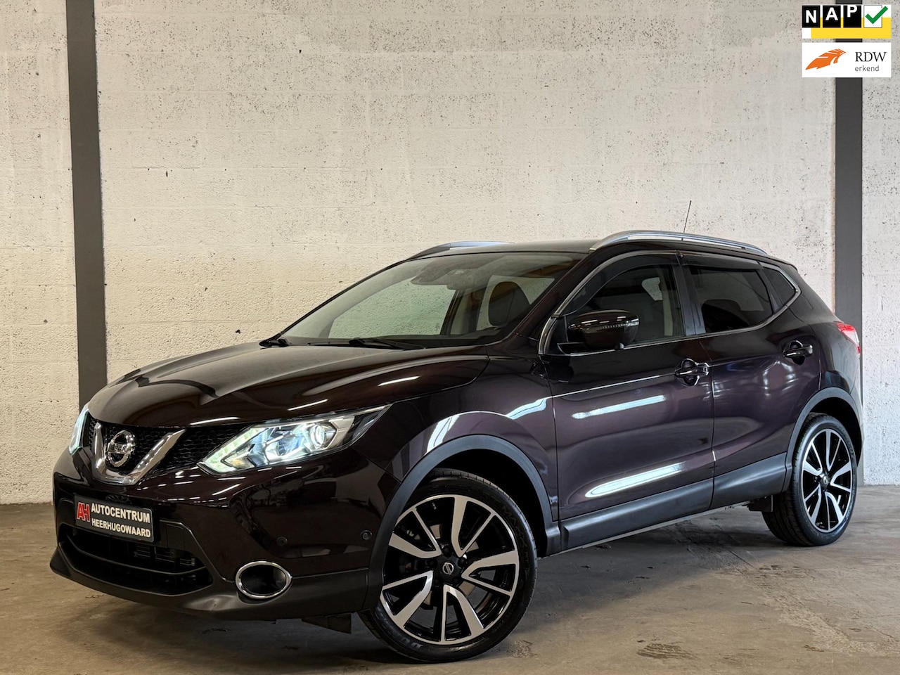 Nissan Qashqai - 1.2 Tekna AUT Pano|Navi|360|Leder|Blindspot|Dealer Onderhouden !! - AutoWereld.nl