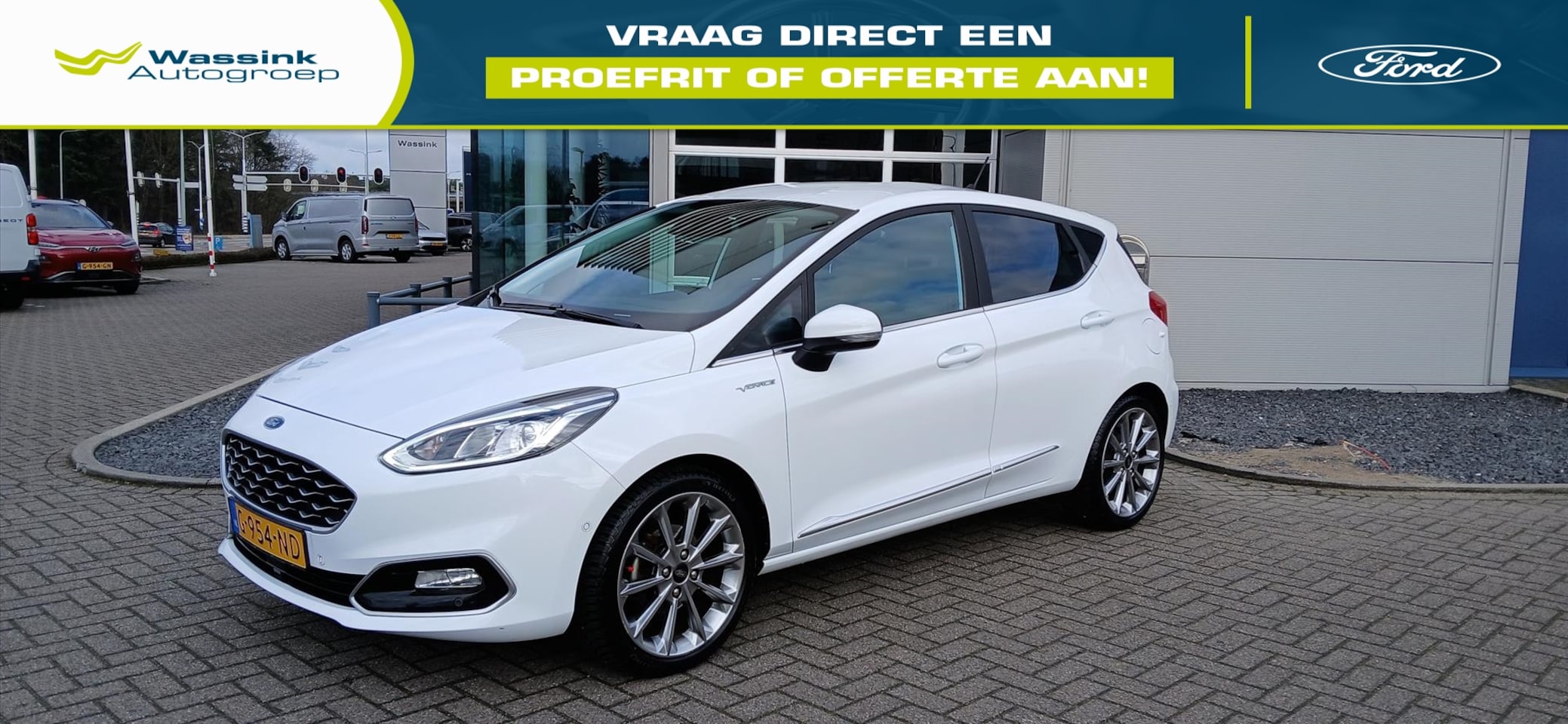 Ford Fiesta - 1.0 Turbo 100pk Automaat Vignale I Trekhaak 1000KG I Stoel- Stuur- Voorruitverwarming I Ha - AutoWereld.nl