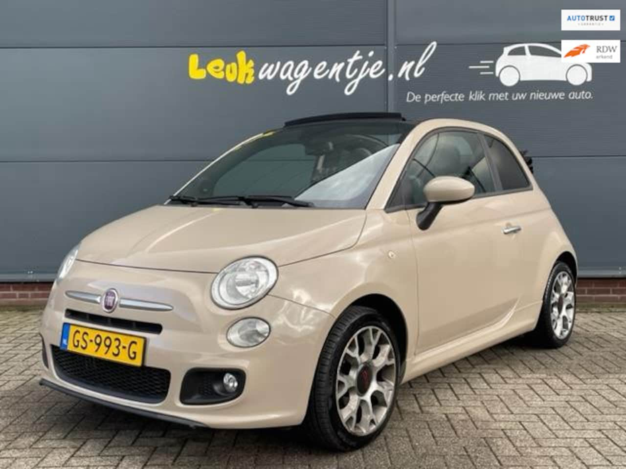 Fiat 500 C - 0.9 TwinAir Turbo 500S Cabrio *cappuccino *16” - AutoWereld.nl