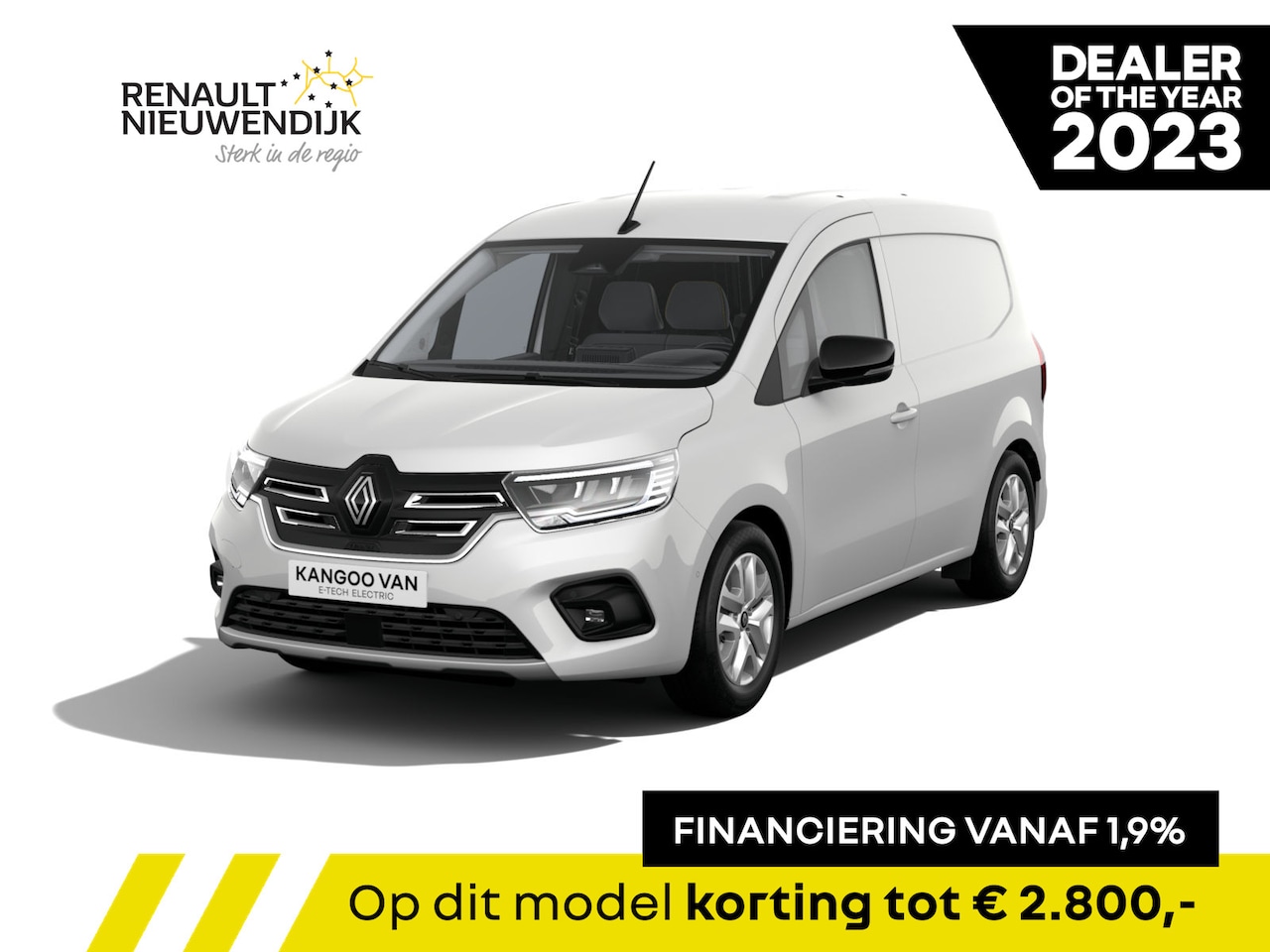 Renault Kangoo E-Tech - Gesloten Bestel L1H1 44kWh 120 1AT Extra | Achteruitrijcamera | Adaptive cruise control me - AutoWereld.nl