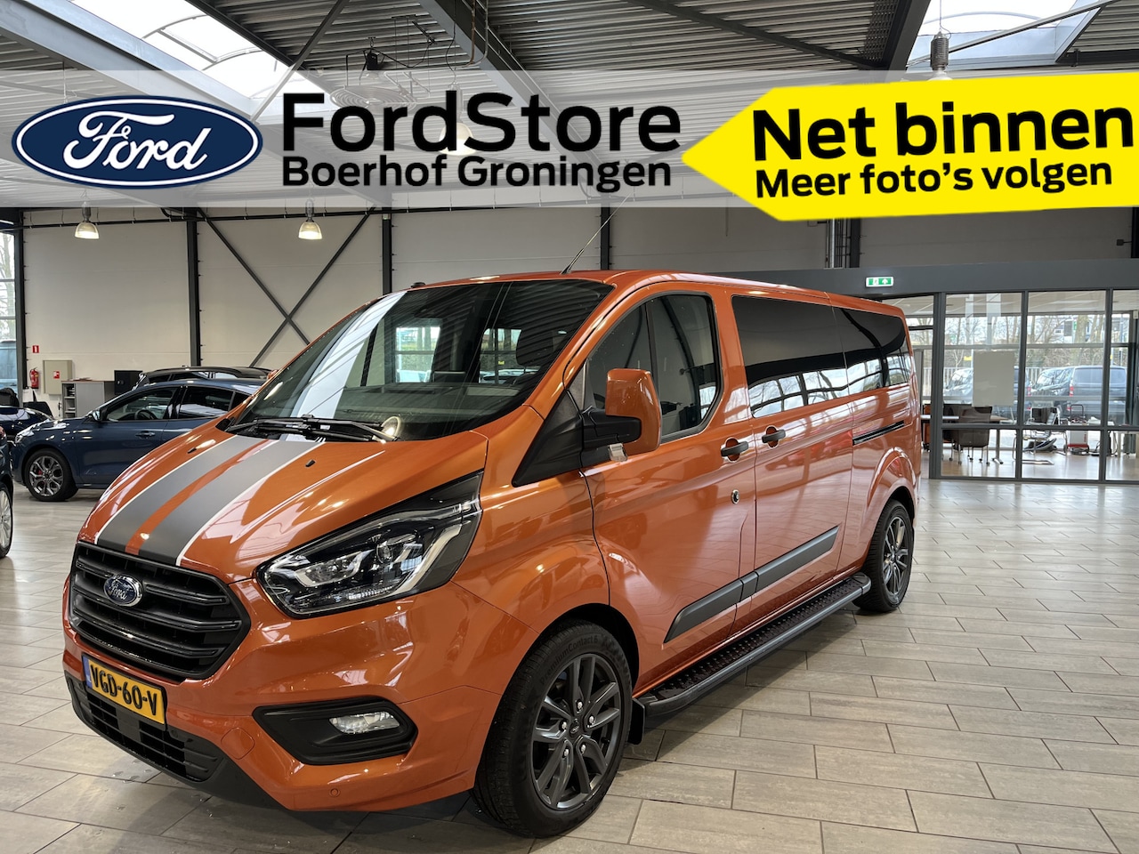 Ford Transit Custom - 300 2.0 TDCI L2H1 Trend DC Luxe Dubbel Cabine I Leer I 18"I Trekhaak I 130PK I Nw Geleverd - AutoWereld.nl