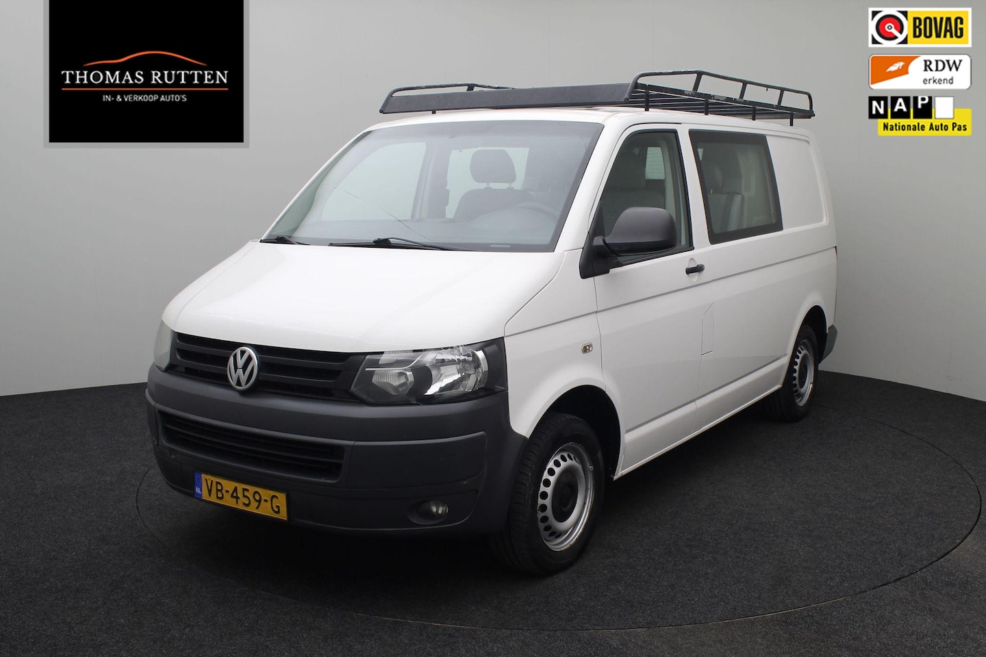 Volkswagen Transporter - 2.0 TDI L1H1 T800 2013 Dubbel cabine | NAP | Airco | Trekhaak | Radio CD | Elektrische ram - AutoWereld.nl