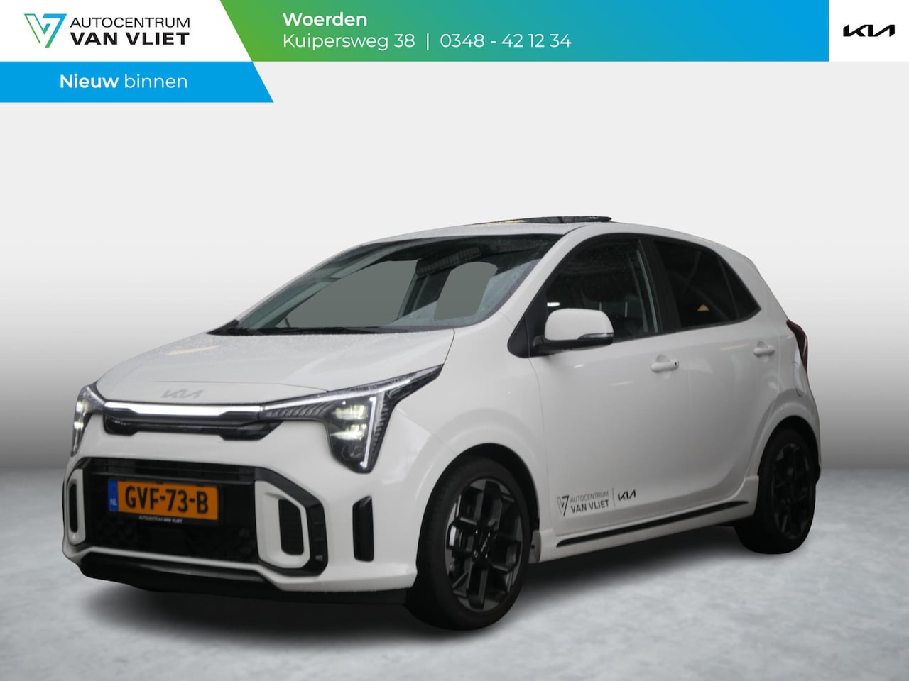 Kia Picanto - 1.0 DPI GT-Line | Carplay | Clima | Stoel-stuurverwarming | Navi | Cruise | Schuifk-kantel - AutoWereld.nl