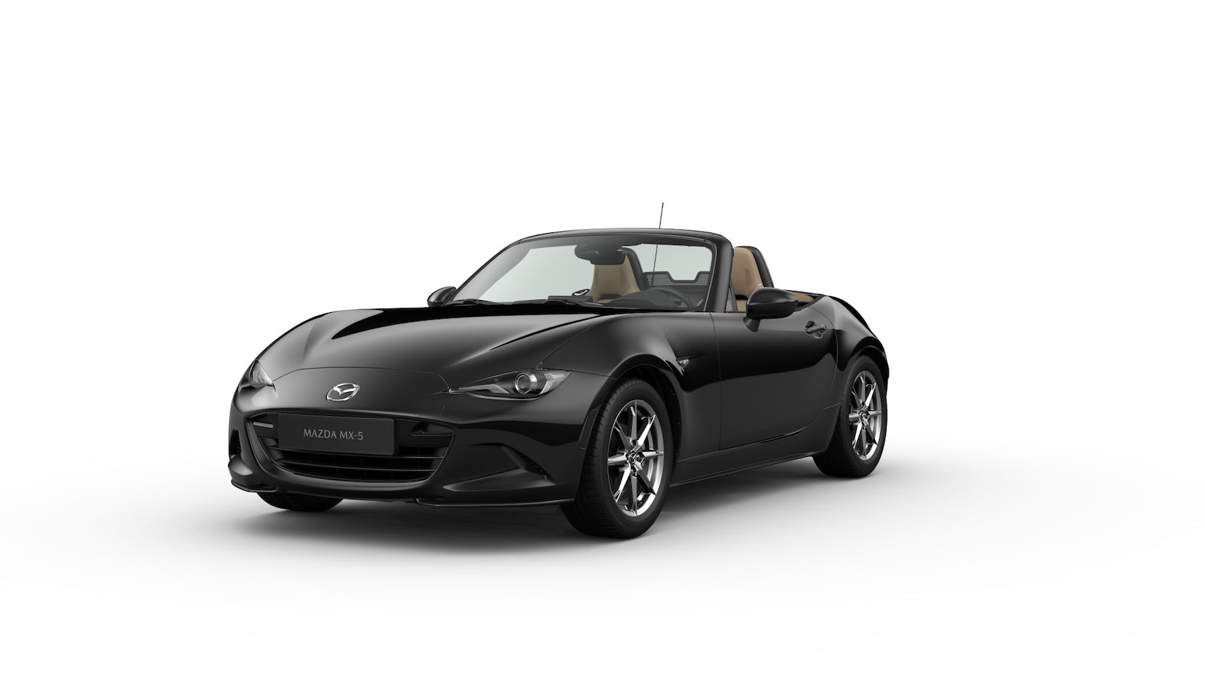 Mazda MX-5 - Roadster Skyactiv-G 132 6MT Kazari | 16-inch lichtmetalen velgen in Black Metallic (Skyact - AutoWereld.nl