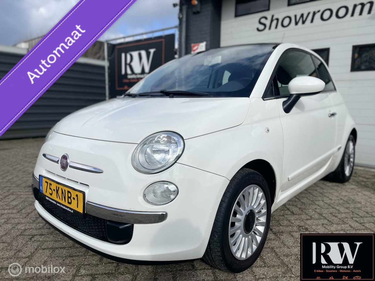 Fiat 500 - 1.2 Lounge Automaat, met airco, nieuwe APK en NAP! - AutoWereld.nl