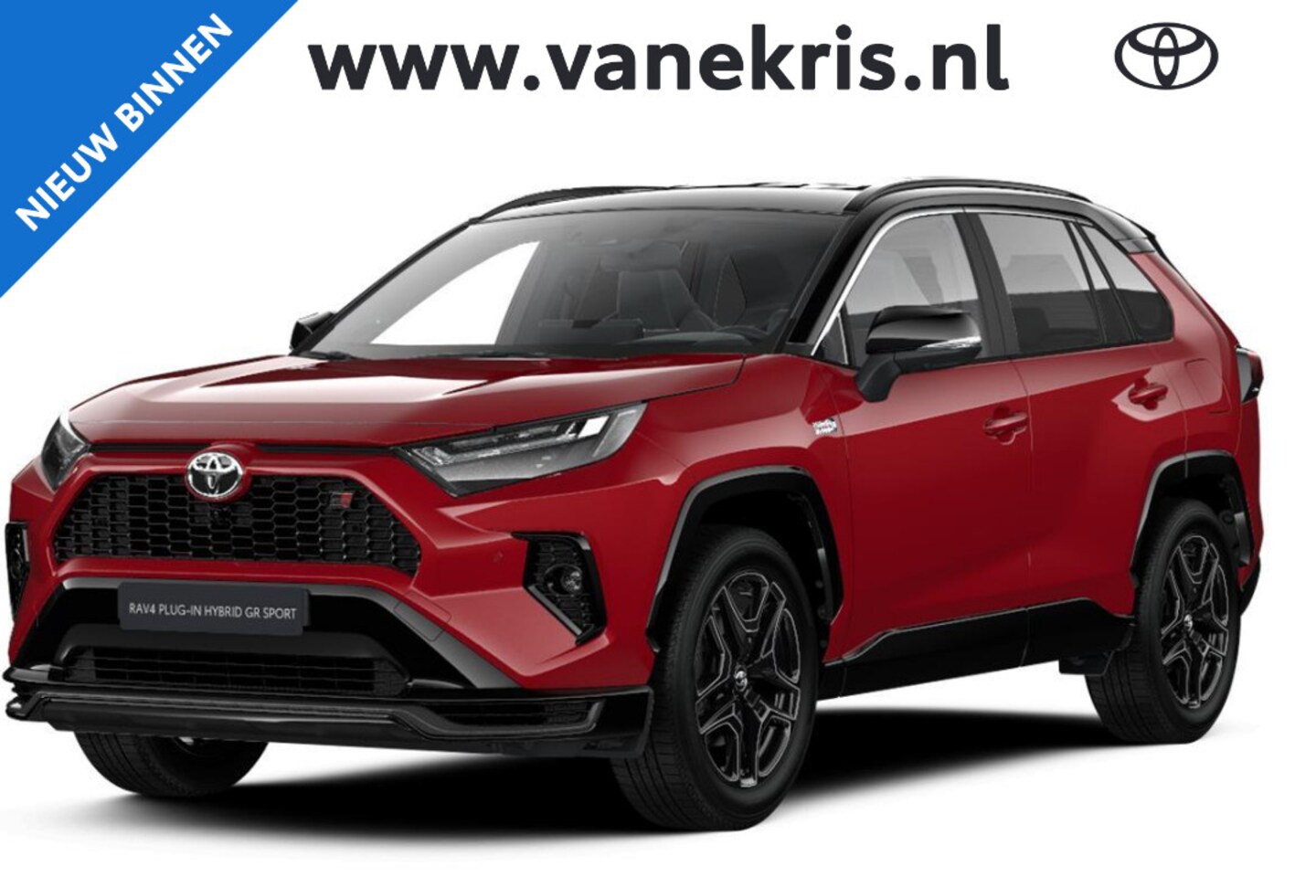 Toyota RAV4 - 2.5 Plug-in Hybrid AWD GR SPORT 2.5 Plug-in Hybrid AWD GR SPORT, Verwacht 06/2025, Stuur- / Stoel verwarming, Head-up, BSM - AutoWereld.nl