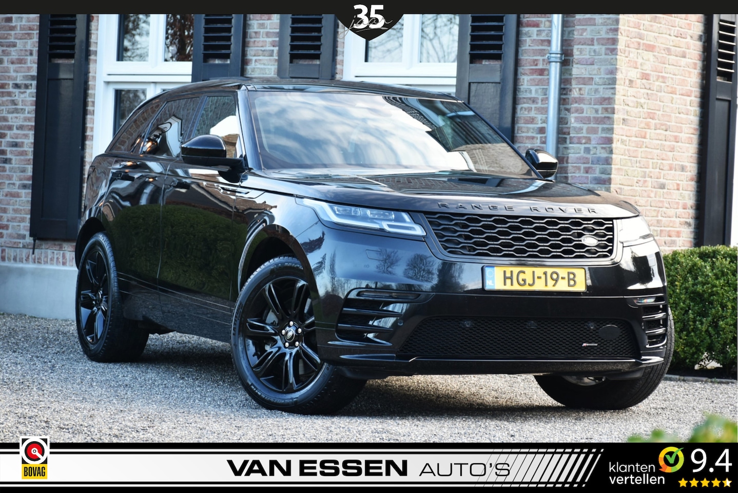 Land Rover Range Rover Velar - 2.0 P400e R-Dynamic SE Pano Camera Leder Meridian Memory Black Edition! - AutoWereld.nl