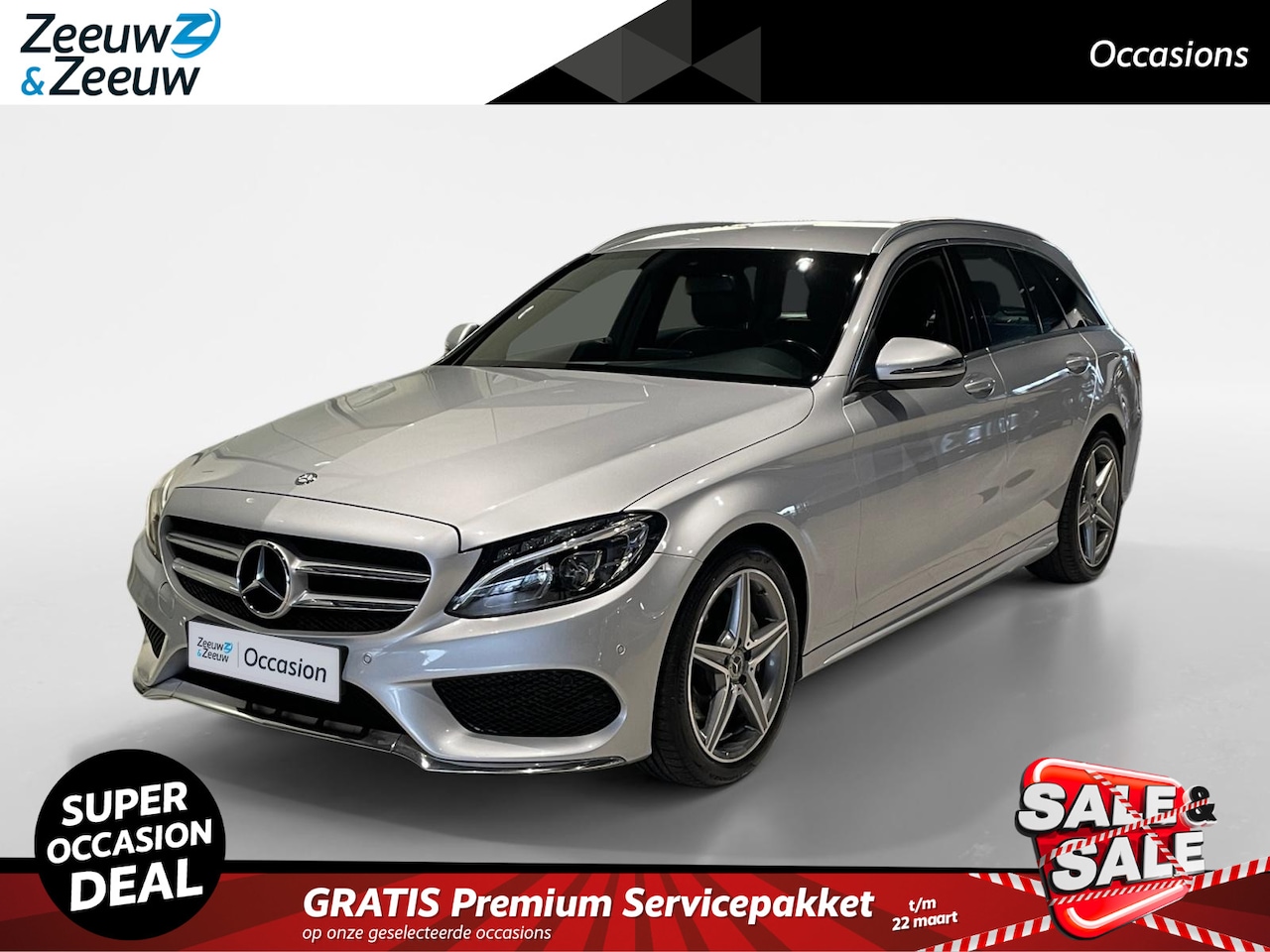 Mercedes-Benz C-klasse Estate - 180 AMG Sport Edition 165PK AUTOMAAT | Dealer onderhouden | Navigatie | Cruise Control | C - AutoWereld.nl