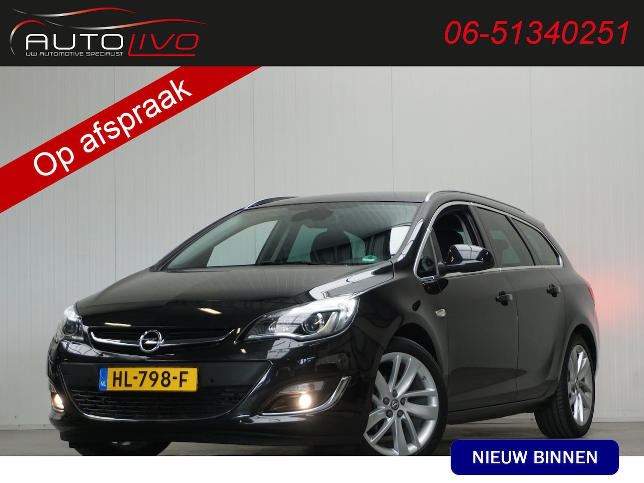 Opel Astra Sports Tourer - 1.4 Turbo Sport + 140 PK! XENON LEER NAVI CLIMA CRUISE CAMERA TREKHAAK etc. - AutoWereld.nl