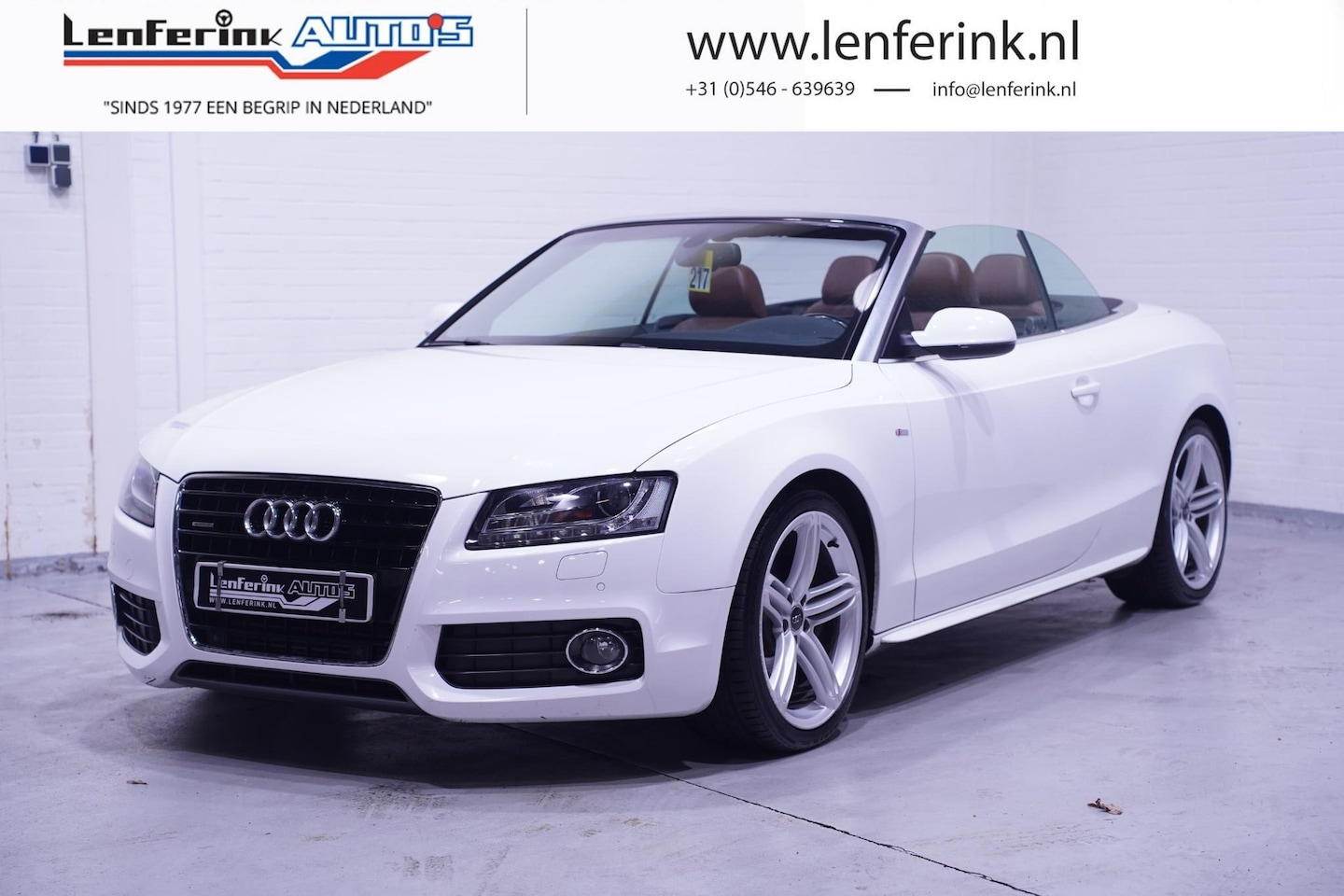 Audi A5 Cabriolet - 3.0 TDI V6 240 pk Quattro Aut. S-Line Cognac Leder Navi, Camera, Sportstoelen, Xenon - AutoWereld.nl