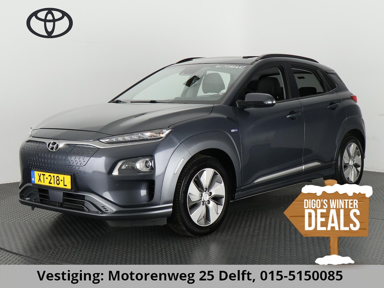 Hyundai Kona Electric - EV PREMIUM 204 PK ACCU=100% BERIJK TOT 508 KM !!! Hyundai Kona EV PREMIUM 204 PK PANORAMAD - AutoWereld.nl