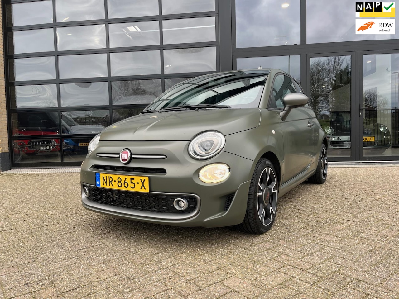 Fiat 500 - 0.9 TwinAir Turbo Sport Mat Groen, Automaat, Navi - AutoWereld.nl