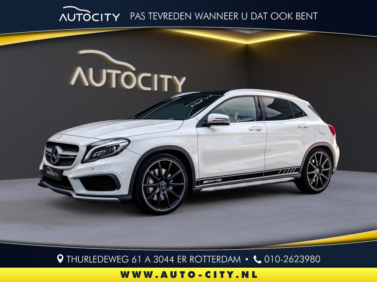 Mercedes-Benz GLA-Klasse - AMG 45 4MATIC Pano l Leder l Memory l Harmann l VOL OPTIE - AutoWereld.nl