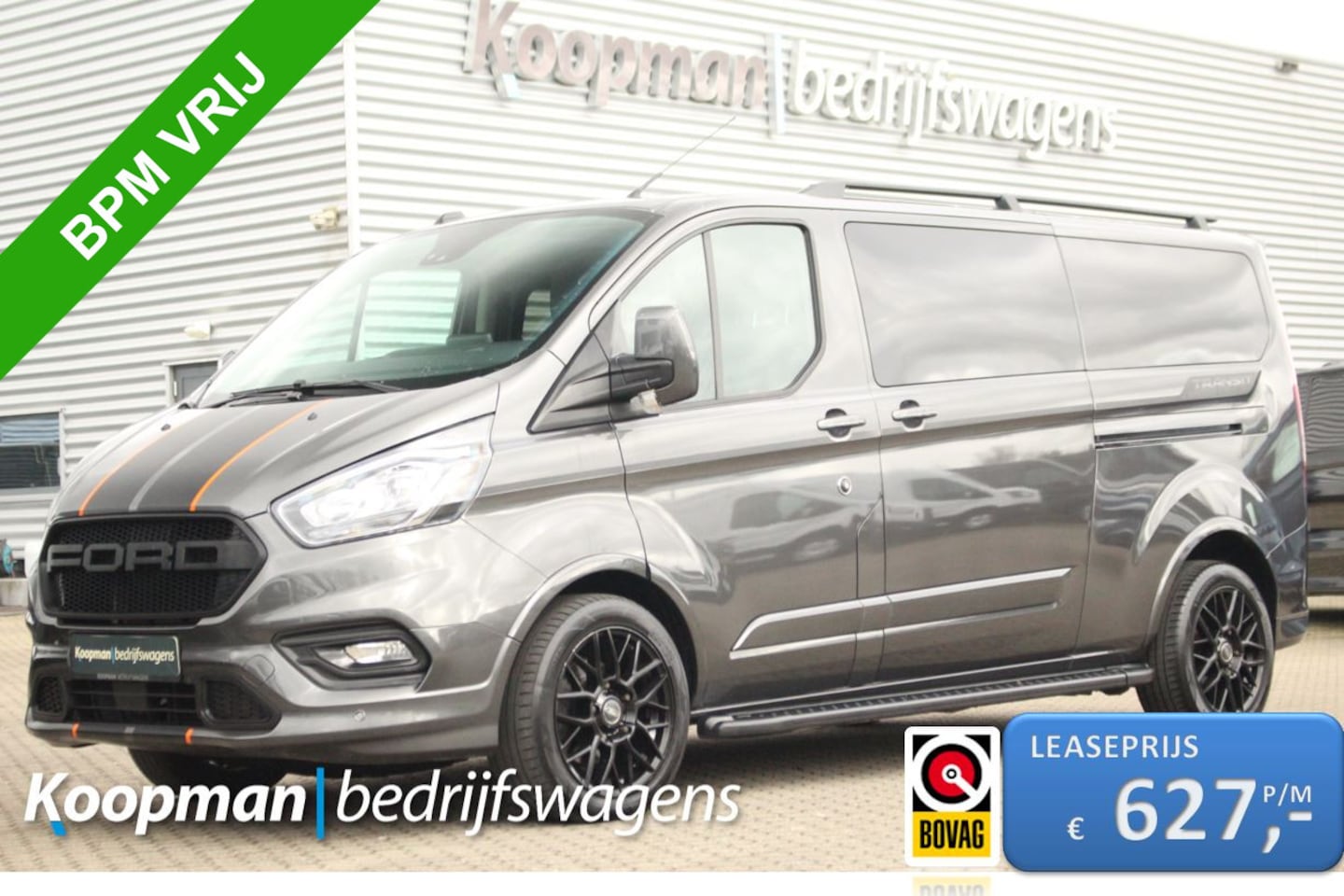 Ford Transit Custom - 320 2.0TDCI 185pk L2H1 Sport DC | Leder | Automaat | Trekhaak | Camera | Carplay/Android | - AutoWereld.nl