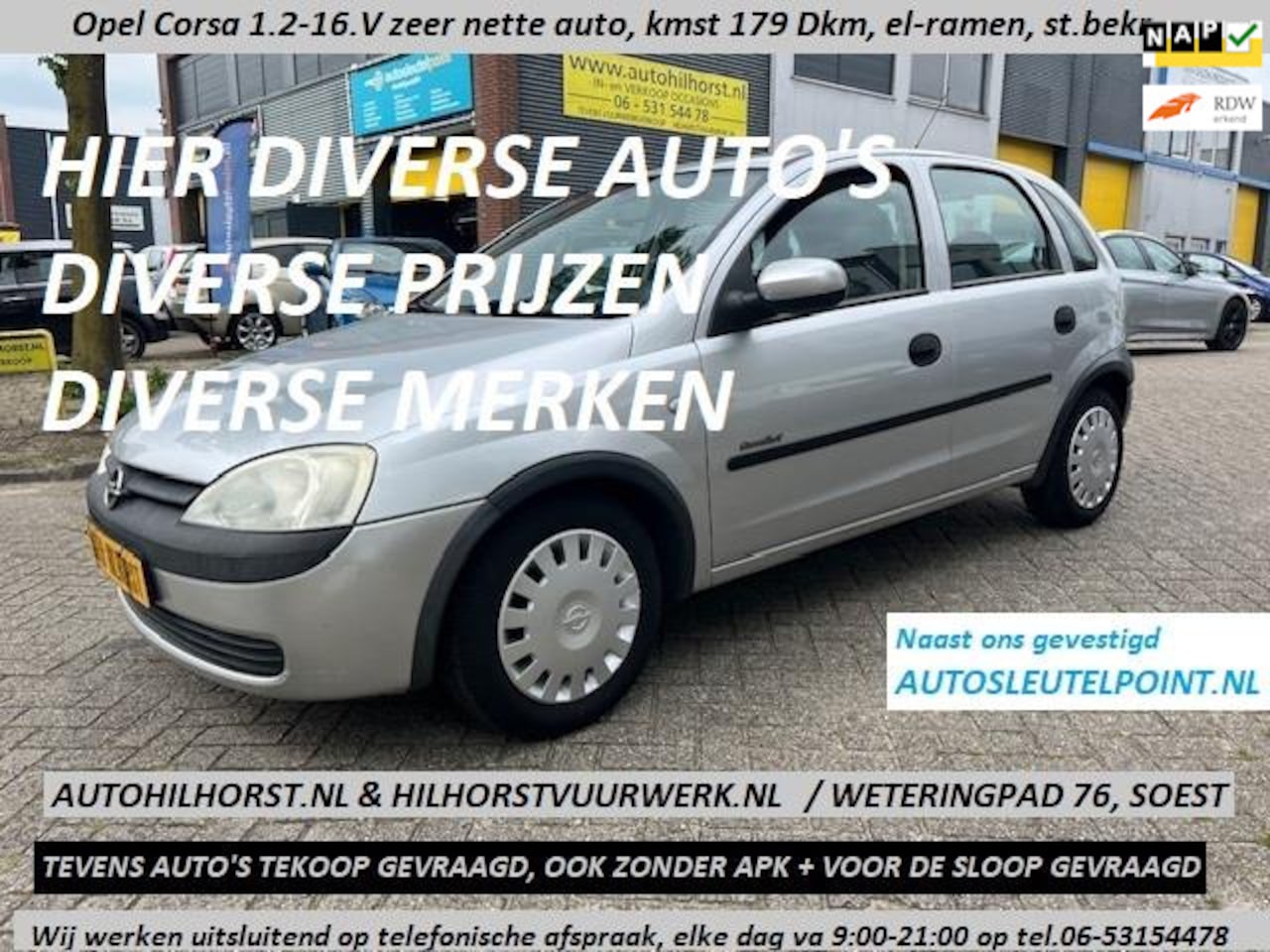 Opel Corsa - 1.2-16V AUTO'S ( UITSLUITEND VIA TELEFONISCHE AFSPRAAK, ELKE DAG VAN 9:00-21:00 BEREIKBAAR - AutoWereld.nl