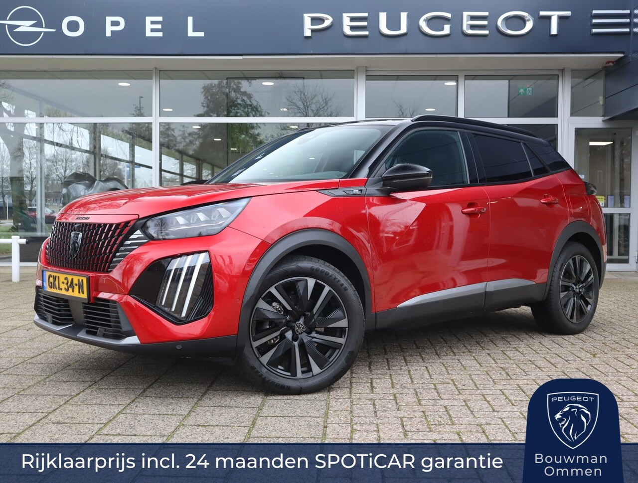 Peugeot e-2008 - SUV GT EV 54kWh 156pk, Rijklaarprijs, Panoramisch schuifdak 360° Camera Alcantara bekledin - AutoWereld.nl