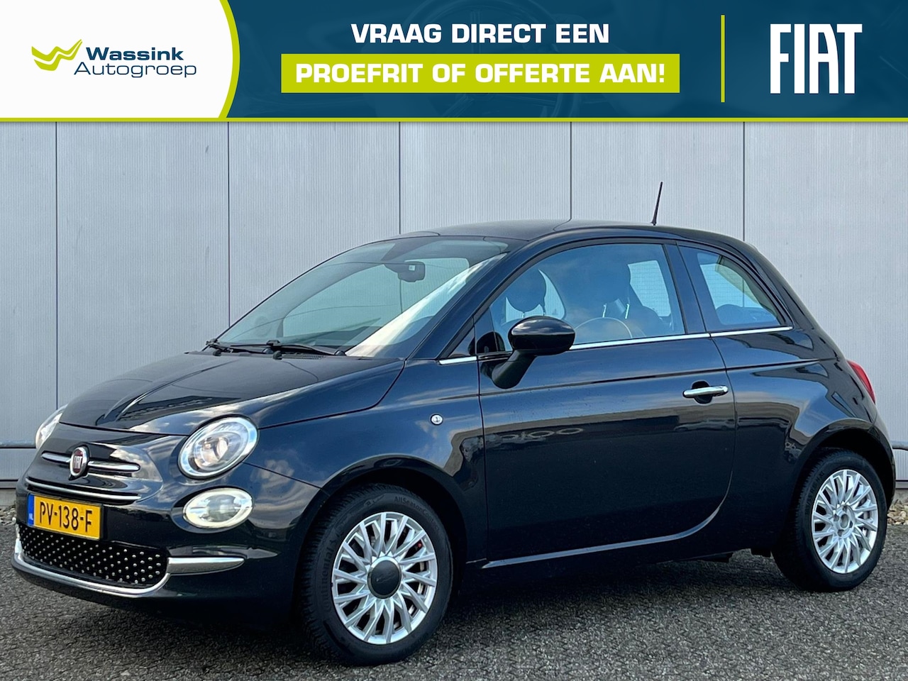 Fiat 500 - 1.2 69pk Lounge | Parkeersensoren | Panorama Dak | Navigatie | Radio - AutoWereld.nl