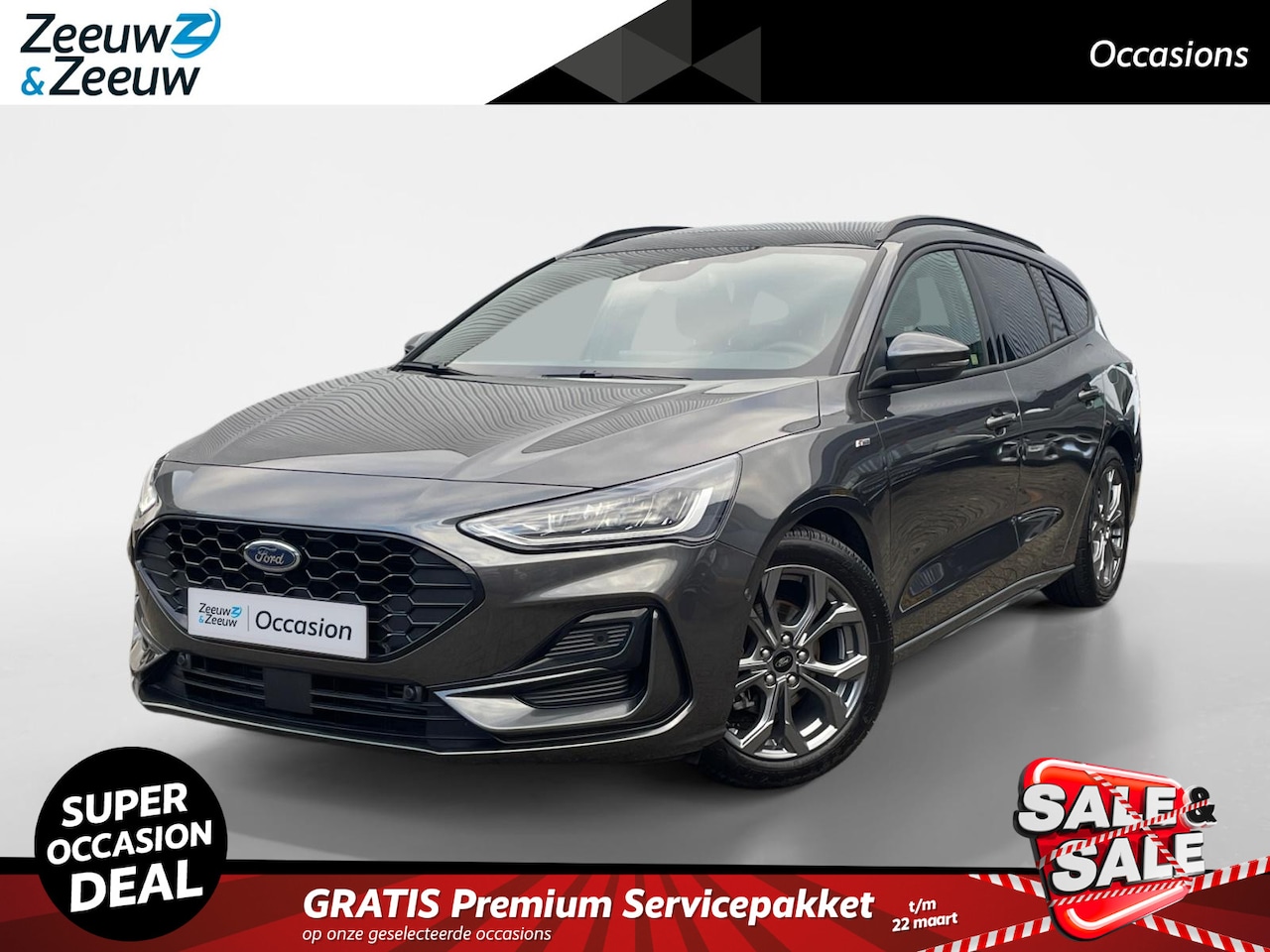 Ford Focus Wagon - 1.0 EcoBoost Hybrid ST Line Automaat | Elektrisch panoramadak | Adaptieve Cruise Control | - AutoWereld.nl