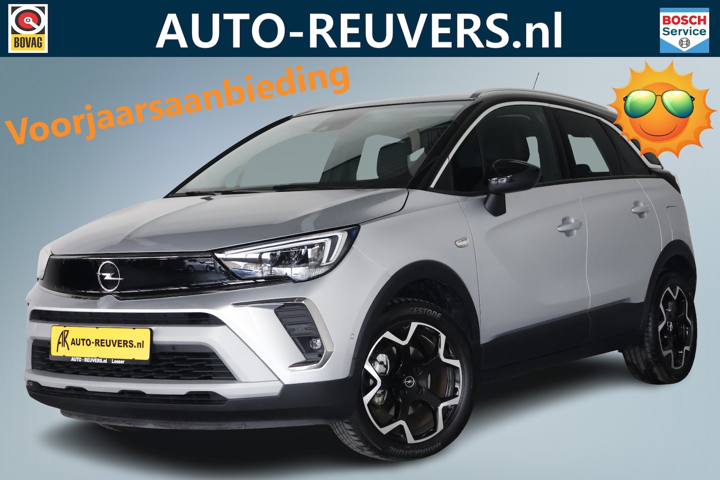 Opel Crossland - 1.2 Turbo Elegance / LED / Navi / CarPlay / Leder / Cam - AutoWereld.nl