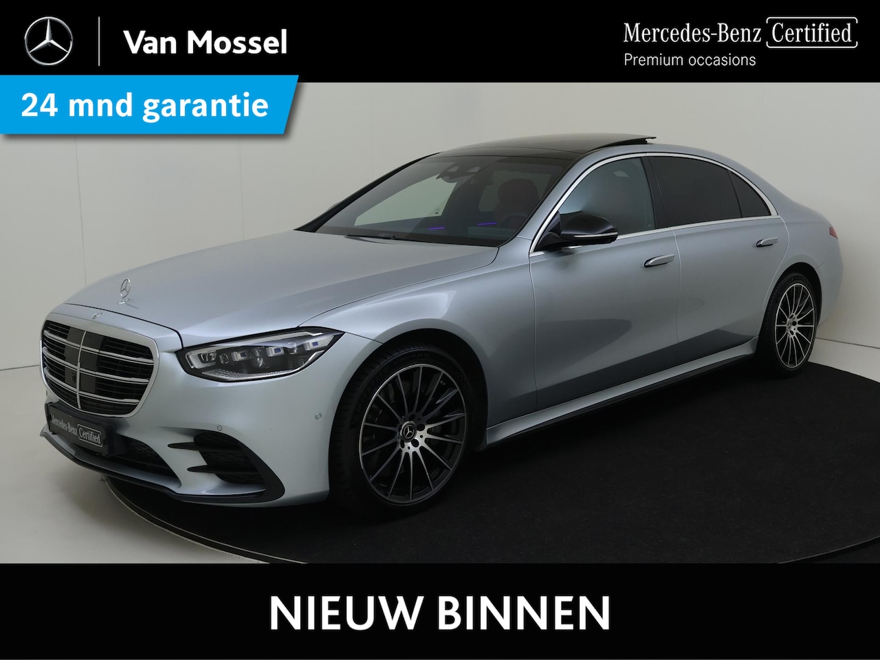 Mercedes-Benz S-klasse - 500 4MATIC Lang AMG Line /Panoramadak /HUD /Rijassistentiepakket /Nappa /Burmester 3D - AutoWereld.nl