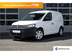 Volkswagen Caddy - BPM VRIJ | 102 PK | Airco | DAB+ | Trekhaak | Navi by App | Armsteunen | Reservewiel