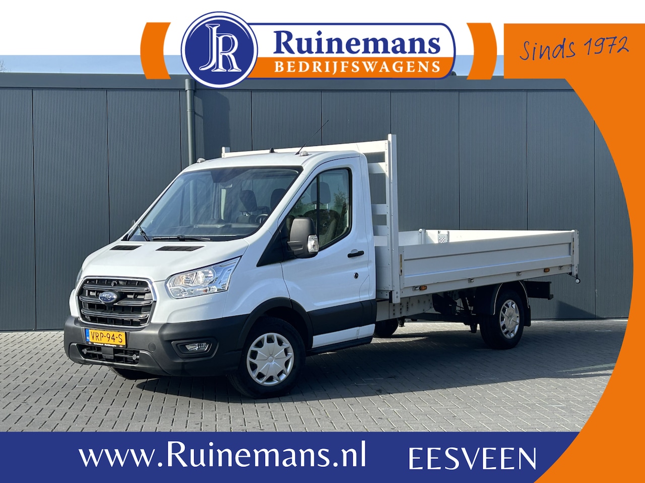 Ford Transit - 350 2.0 TDCI 130 PK WB 395 / 4.408 KM !! / LANGE UITVOERING PICK UP / 1e EIG. / AIRCO / CR - AutoWereld.nl