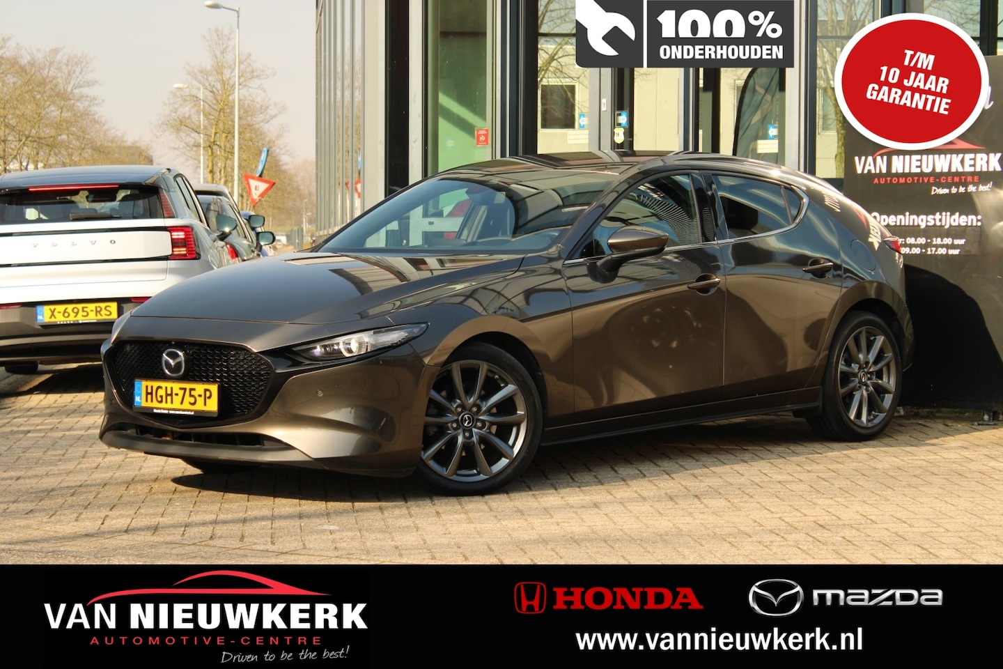 Mazda 3 - e-Skyactiv-X M-Hybrid 180pk Automaat Luxury i-Active Sense Pack 360 view BOSE Leder - AutoWereld.nl