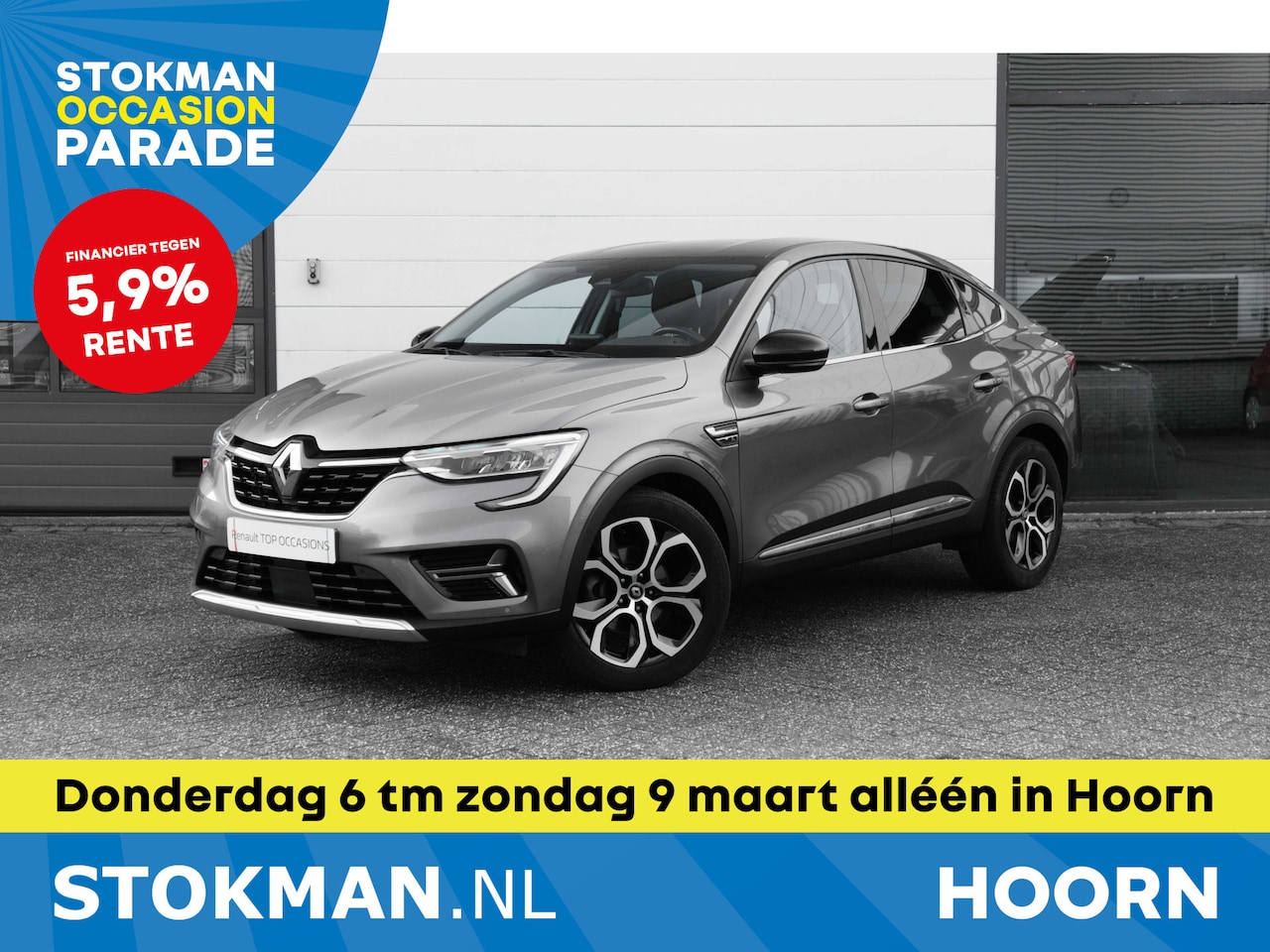 Renault Arkana - 1.6 E-Tech Hybrid 145 PK Intens | Dark metal dak | Camera achter | LM Velgen | Sensoren vo - AutoWereld.nl