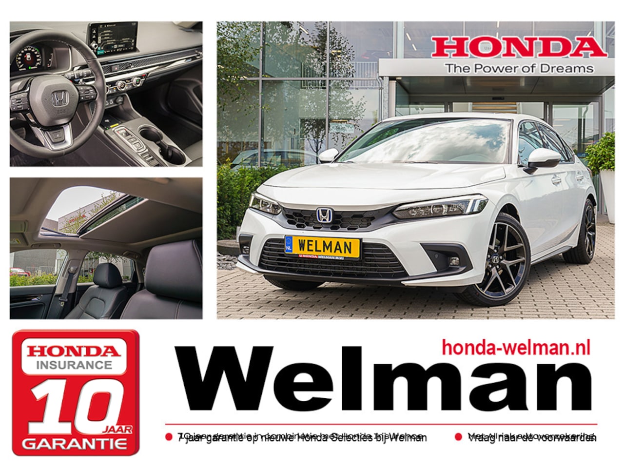 Honda Civic - 2.0i e:HEV ADVANCE - AKTIE - NIEUW - FULL HYBRID - AutoWereld.nl