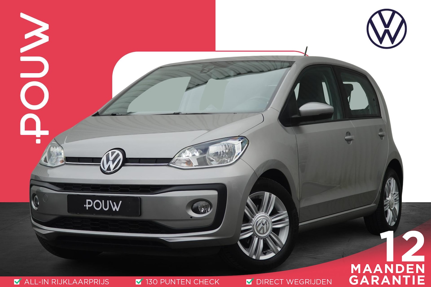 Volkswagen Up! - 1.0 60pk High up! | Cruise Control |  Parkeersensor Achter | Airco - AutoWereld.nl