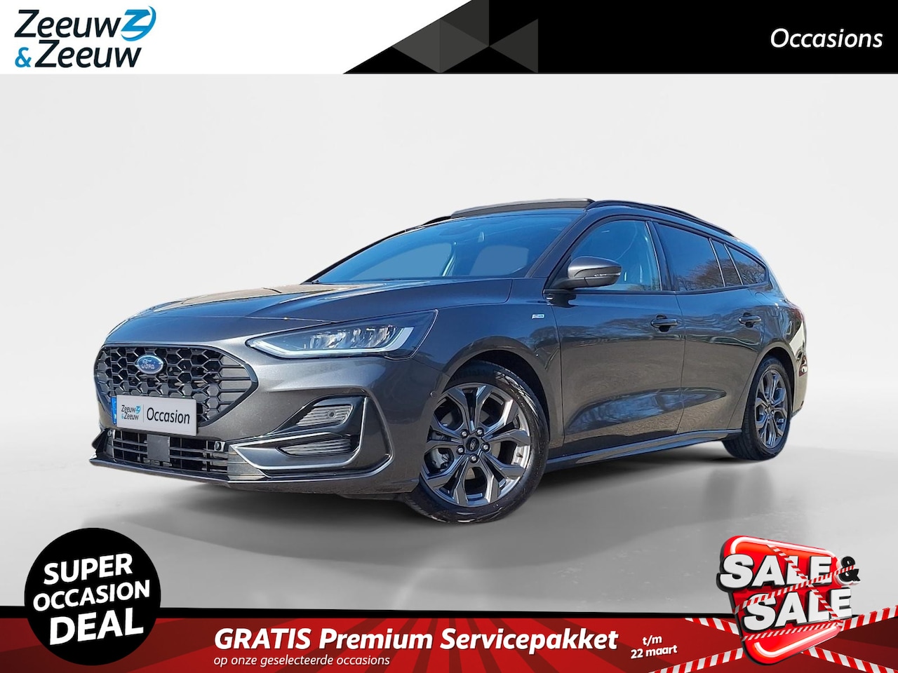 Ford Focus Wagon - 1.0 EcoBoost Hybrid ST Line X 155PK AUTOMAAT | Panoramadak | Driver Assistance Pack | Wint - AutoWereld.nl