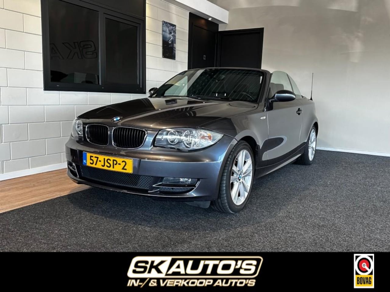 BMW 1-serie - 118I HIGH EXECUTIVE NAP, AIRCO, CRUISE, CABRIO, PARKSENSOR - AutoWereld.nl