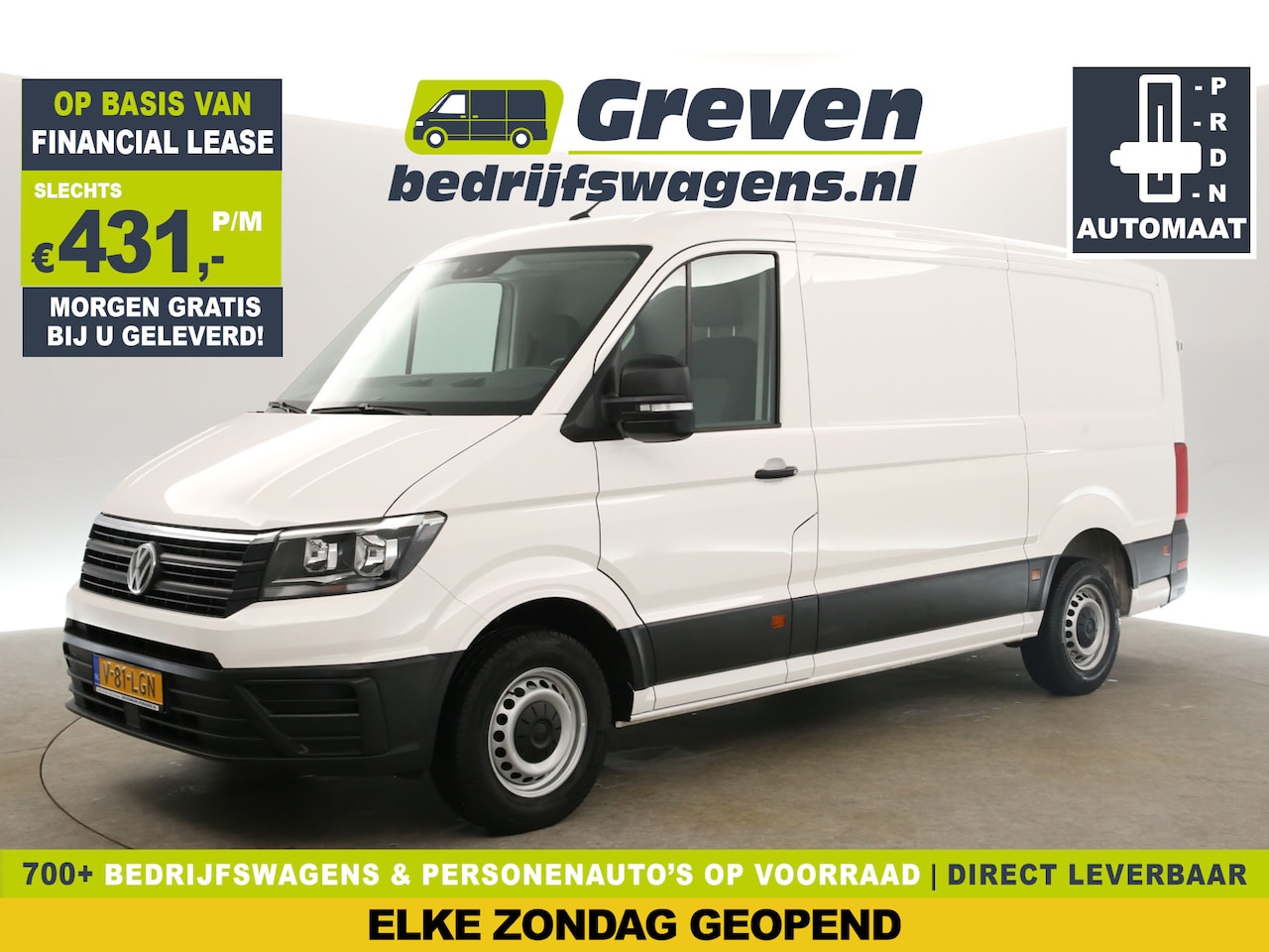 Volkswagen Crafter - 35 2.0 TDI L3H2 DSG Automaat 141PK Airco Camera Carplay Cruise Navigatie 3 Persoons - AutoWereld.nl