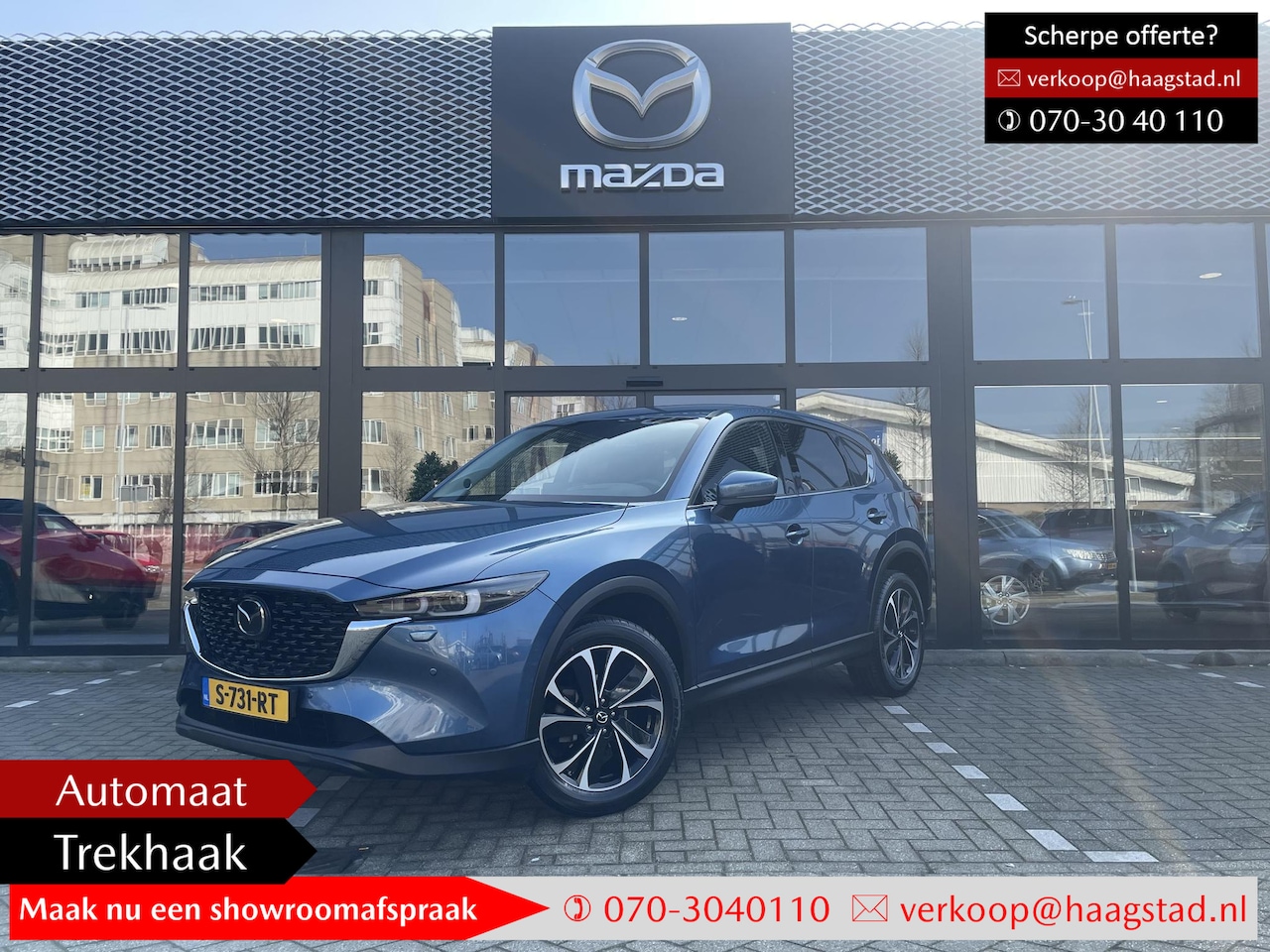 Mazda CX-5 - 2.0 e-SkyActiv-G M Hybrid 165 Exclusive-Line Dealer onderhouden / Trekhaak / Mild Hybrid - AutoWereld.nl